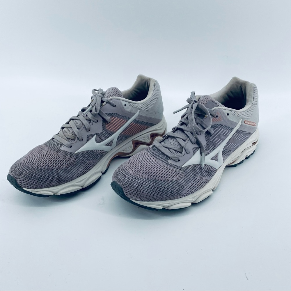 Mizuno Wave Inspire 16 Superflex Running Shoes Women's Size US 9 Gray Peach - Picture 3 of 12